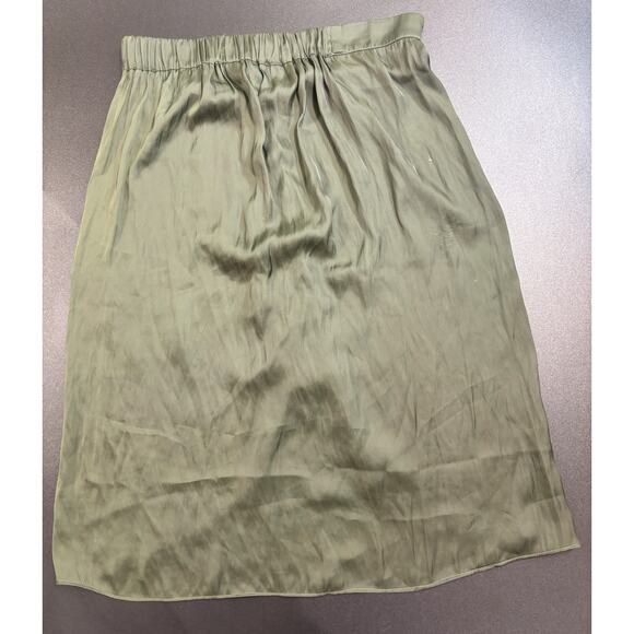 Zadig & Voltaire‎ NWOT Women's High Waisted Ruched Green Khaki Skirt Size 34 - Picture 3 of 6
